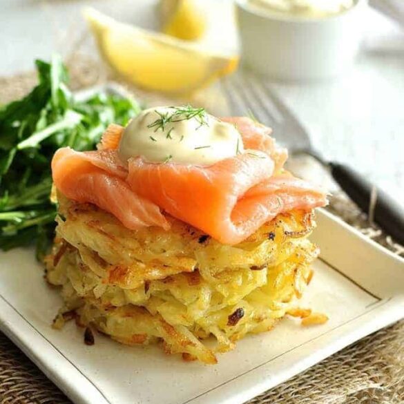 Smoked Salmon Potato Rosti Stack Recipe