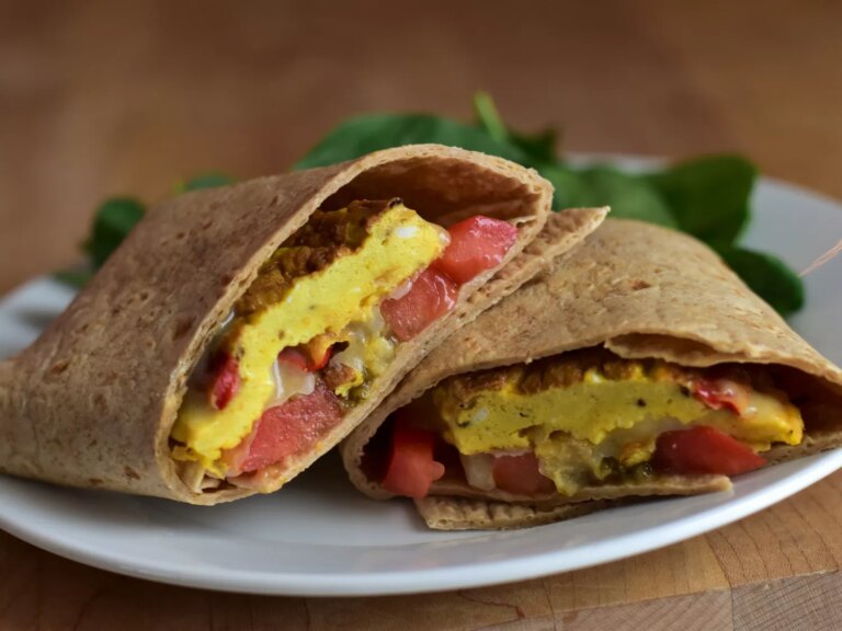 Breakfast burrito with egg