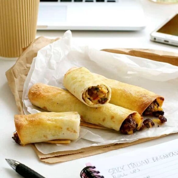 Spicy Italian Breakfast Roll Ups (Breakfast On The Go / Mini Taquitos) Recipe