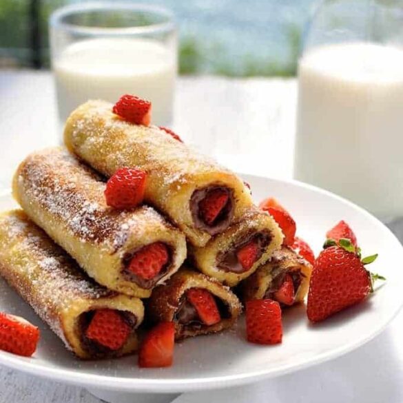 Strawberry Nutella French Toast Roll Ups Recipe