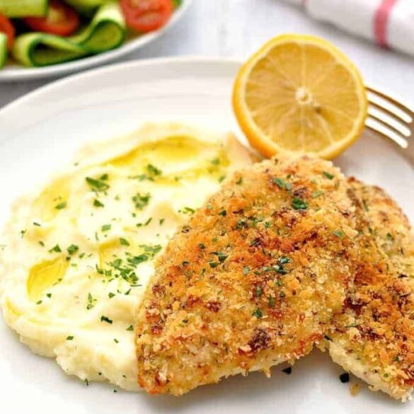 Super Quick Chicken Dinner: Crunchy Chicken, Potato and Salad Recipe