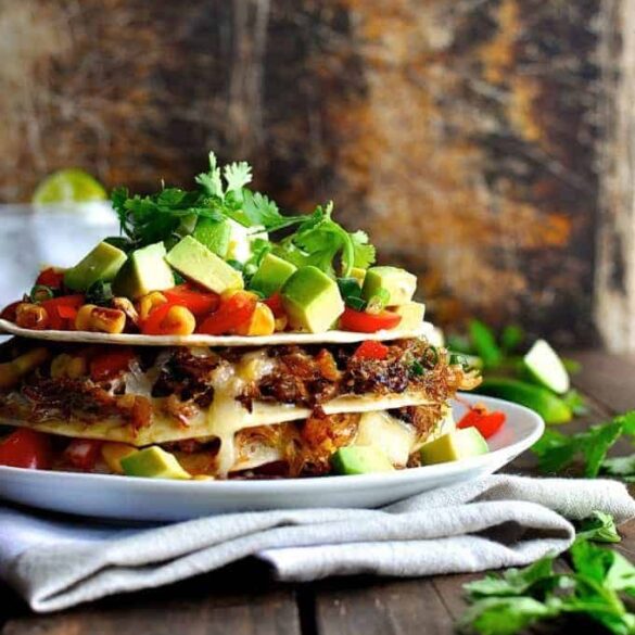 Taco Stack with Pork Carnitas or Chicken Recipe