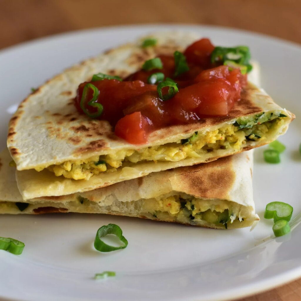 Zucchini breakfast quesadilla