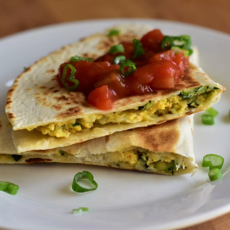Zucchini breakfast quesadilla