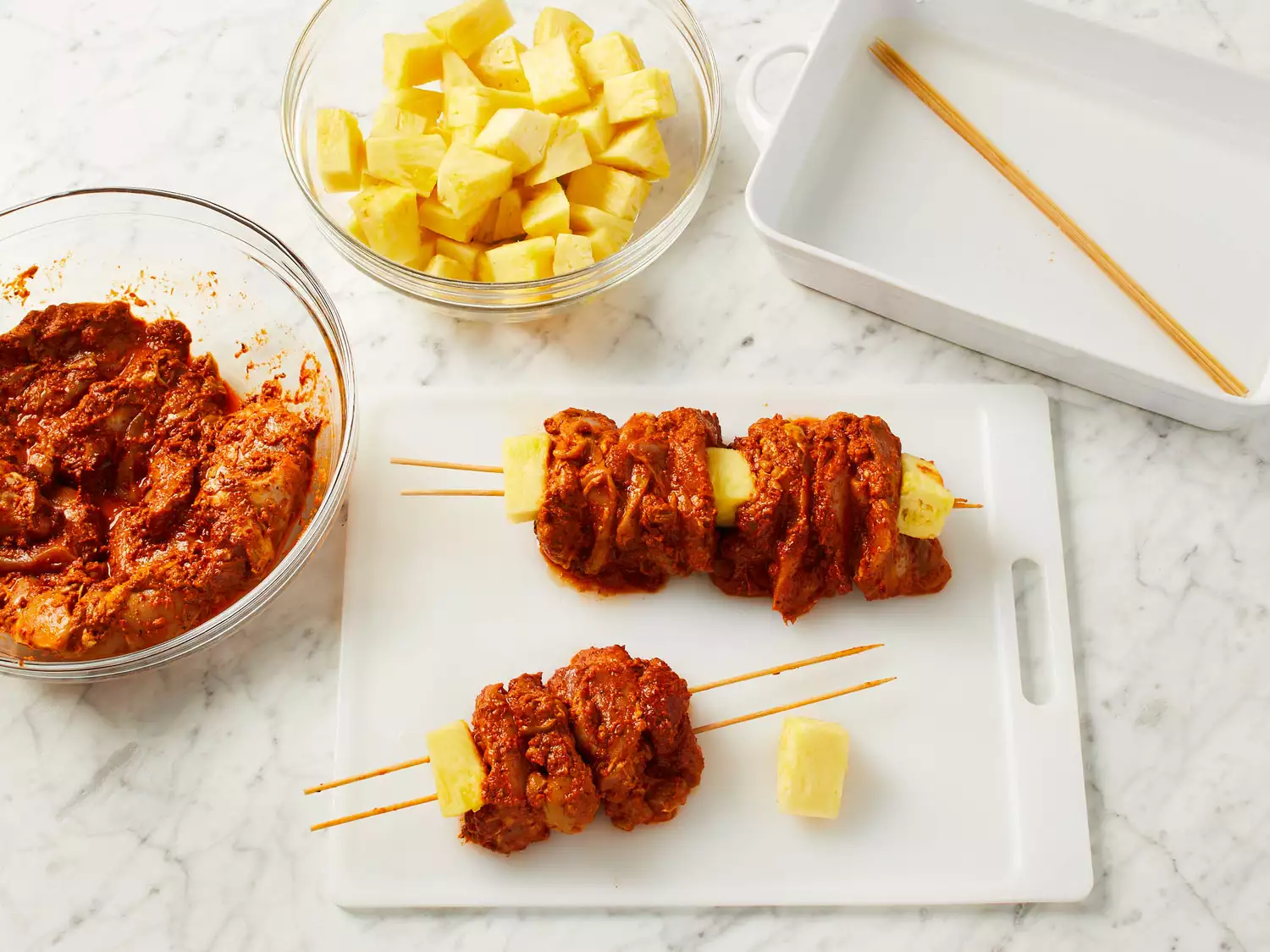 chicken pineapple skewers