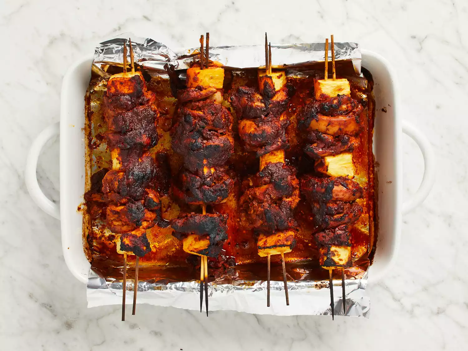 chicken al pastor skewers